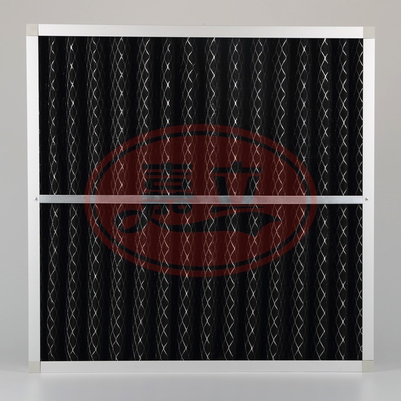 曲阳折叠网覆网棉活性炭初效过滤器