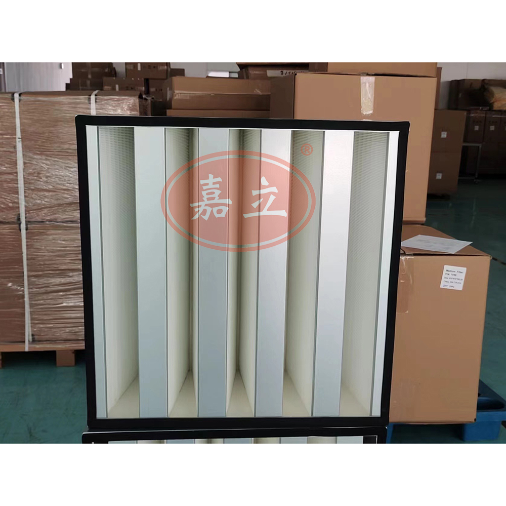 曲阳W型V型密褶式箱式过滤器